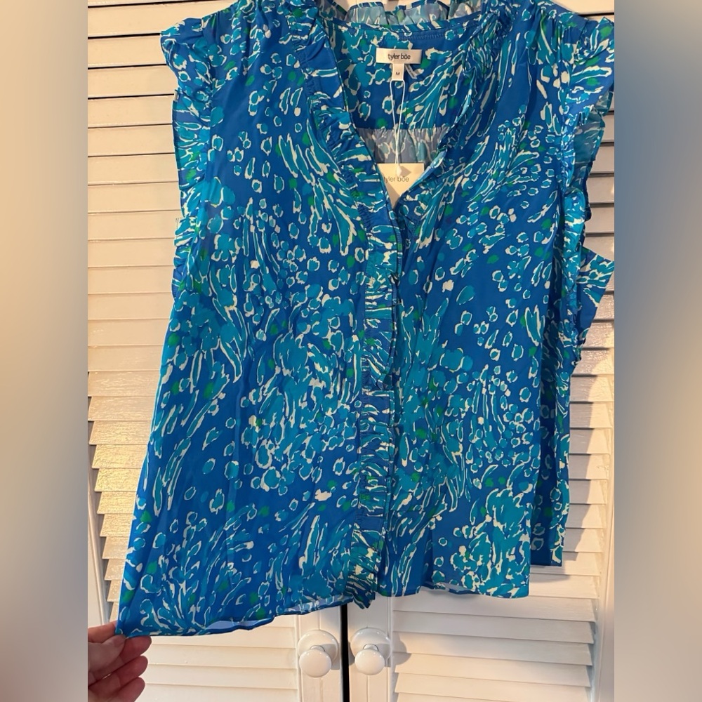 Tyler Boe Multicolor Abstract Blouse